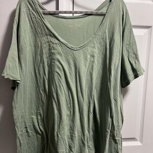Ava & Viv Olive V-Neck Tee